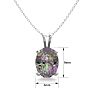 1-1/2 Carat Oval Shape Mystic Topaz Necklace In Sterling Silver, 18 Inches Image-4