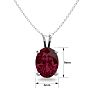 Garnet Necklace: Garnet Jewelry: 1 1/2 Carat Oval Shape Garnet Necklace In Sterling Silver, 18 Inches Image-4