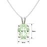 1 Carat Oval Shape Green Amethyst Necklace In Sterling Silver, 18 Inches Image-4