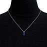 1 1/2 Carat Oval Shape Sapphire Necklace In Sterling Silver, 18 Inches Image-5