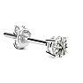 1/3 Carat Single Diamond Stud Earring In 14 Karat White Gold Image-1