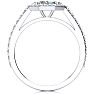 3/4 Carat Marquise Shape Halo Diamond Engagement Ring in 14 Karat White Gold Image-3