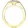 3/4 Carat Marquise Shape Halo Diamond Engagement Ring in 14 Karat Yellow Gold Image-3