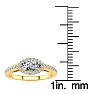 3/4 Carat Marquise Shape Halo Diamond Engagement Ring in 14 Karat Yellow Gold Image-5