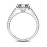 1 1/3 Carat Halo Diamond Engagement Ring in 14 Karat White Gold Image-3