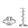 1 1/3 Carat Halo Diamond Engagement Ring in 14 Karat White Gold Image-5