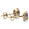 1 Carat Oval Shape Mystic Topaz Stud Earrings In 14K Yellow Gold Over Sterling Silver Image-3