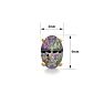 1 Carat Oval Shape Mystic Topaz Stud Earrings In 14K Yellow Gold Over Sterling Silver Image-4