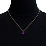 1/2 Carat Oval Shape Amethyst Necklace In 14K Yellow Gold Over Sterling Silver, 18 Inches Image-5
