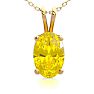 1/2 Carat Oval Shape Citrine Necklace In 14K Yellow Gold Over Sterling Silver, 18 Inches Image-1