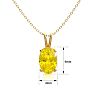 1/2 Carat Oval Shape Citrine Necklace In 14K Yellow Gold Over Sterling Silver, 18 Inches Image-4