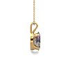 1/2 Carat Oval Shape Mystic Topaz Necklace In 14 Karat Yellow Gold Over Sterling Silver, 18 Inches Image-3