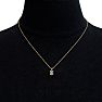 1/2 Carat Oval Shape Mystic Topaz Necklace In 14 Karat Yellow Gold Over Sterling Silver, 18 Inches Image-5