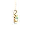 1/2 Carat Oval Shape Green Amethyst Necklace In 14K Yellow Gold Over Sterling Silver, 18 Inches Image-3