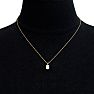 1/2 Carat Oval Shape Green Amethyst Necklace In 14K Yellow Gold Over Sterling Silver, 18 Inches Image-5