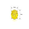 1 1/2 Carat Oval Shape Citrine Stud Earrings In 14K Yellow Gold Over Sterling Silver Image-4