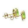 1 3/4 Carat Oval Shape Peridot Stud Earrings In 14K Yellow Gold Over Sterling Silver Image-3