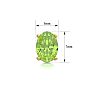 1 3/4 Carat Oval Shape Peridot Stud Earrings In 14K Yellow Gold Over Sterling Silver Image-4