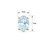 Aquamarine Earrings: Aquamarine Jewelry: 1 1/2 Carat Oval Shape Aquamarine Stud Earrings In 14K Yellow Gold Over Sterling Silver Image-4