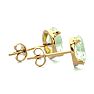 1 1/2 Carat Oval Shape Green Amethyst Stud Earrings In 14K Yellow Gold Over Sterling Silver Image-3
