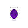 2 Carat Oval Shape Amethyst Stud Earrings In 14K Yellow Gold Over Sterling Silver Image-4