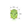 2 3/4 Carat Oval Shape Peridot Stud Earrings In 14K Yellow Gold Over Sterling Silver Image-4