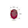 3 Carat Oval Shape Ruby Stud Earrings In 14K Yellow Gold Over Sterling Silver Image-4