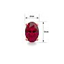 1 Carat Oval Shape Ruby Stud Earrings In 14K Rose Gold Over Sterling Silver Image-4