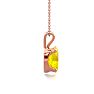 1/2 Carat Oval Shape Citrine Necklace In 14K Rose Gold Over Sterling Silver, 18 Inches Image-3