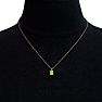 1/2 Carat Oval Shape Peridot Necklace In 14K Rose Gold Over Sterling Silver, 18 Inches Image-5