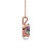 1/2 Carat Oval Shape Mystic Topaz Necklace In 14 Karat Rose Gold Over Sterling Silver, 18 Inches Image-3