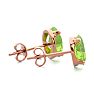 1 3/4 Carat Oval Shape Peridot Stud Earrings In 14K Rose Gold Over Sterling Silver Image-3