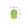 1 3/4 Carat Oval Shape Peridot Stud Earrings In 14K Rose Gold Over Sterling Silver Image-4