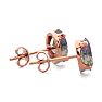 2 Carat Oval Shape Mystic Topaz Stud Earrings In 14K Rose Gold Over Sterling Silver Image-3