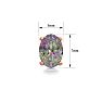 2 Carat Oval Shape Mystic Topaz Stud Earrings In 14K Rose Gold Over Sterling Silver Image-4
