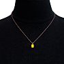 3/4 Carat Oval Shape Citrine Necklace In 14K Rose Gold Over Sterling Silver, 18 Inches Image-5