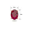 3 Carat Oval Shape Ruby Stud Earrings In 14K Rose Gold Over Sterling Silver Image-4