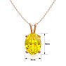1 Carat Oval Shape Citrine Necklace In 14K Rose Gold Over Sterling Silver, 18 Inches Image-4