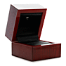 Cherry Wood Ring Box With Overhead Light Image-1