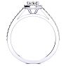 1 Carat Oval Shape Halo Diamond Engagement Ring in 14 Karat White Gold Image-3