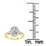 1 Carat Oval Shape Halo Diamond Engagement Ring in 14 Karat Yellow Gold Image-5
