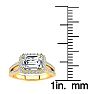 1 1/2 Carat Halo Diamond Engagement Ring in 14 Karat Yellow Gold, Split Shank Image-5