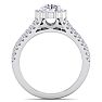 1 1/2 Carat Fancy Halo Diamond Engagement Ring in 14 Karat White Gold Image-3