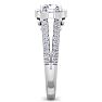 1 1/2 Carat Fancy Halo Diamond Engagement Ring in 14 Karat White Gold Image-4