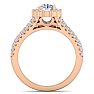 1 1/2 Carat Fancy Halo Diamond Engagement Ring in 14 Karat Rose Gold Image-3