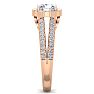 1 1/2 Carat Fancy Halo Diamond Engagement Ring in 14 Karat Rose Gold Image-4