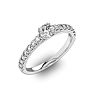 1 Carat Cushion Cut Double Prong Set Engagement Ring In 14 Karat White Gold Image-2