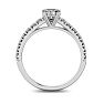 1 Carat Cushion Cut Double Prong Set Engagement Ring In 14 Karat White Gold Image-3