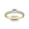 1 Carat Cushion Cut Double Prong Set Engagement Ring In 14 Karat Yellow Gold Image-1