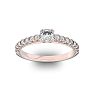 1 Carat Cushion Cut Double Prong Set Engagement Ring In 14 Karat Rose Gold Image-1